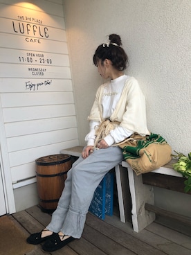 「カフェ巡り」｜yukiさん（レディース・154cm）の春コーディネート