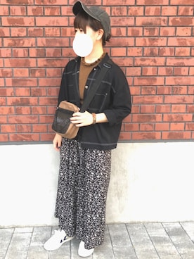 「黒ジャケット」｜あすぱらがすさん（レディース・160cm・20代）の春コーディネート