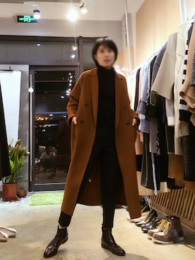 「アイテム（ブーティ）」を使った、无花さん（レディース・165cm・30代）の秋コーディネート