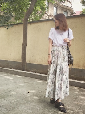 「ISABEL MARANT（イザベルマラン）のアイテム（バッグ）」を使った、NudeSASAさん（レディース・164cm）の夏コーディネート