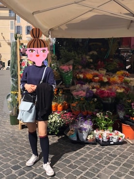 「H&M（エイチ・アンド・エム）のアイテム（カーディガン/ボレロ）」を使った、ゆうかさん（レディース・157cm）の春コーディネート