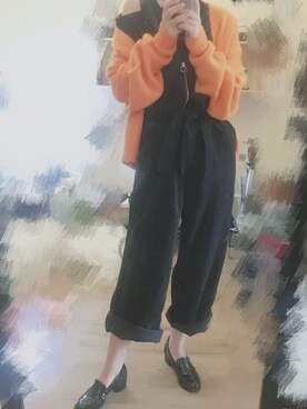 「MONKI（モンキ）のアイテム（つなぎ/オールインワン）」を使った、D巧巧vさん（レディース・163cm）の秋コーディネート
