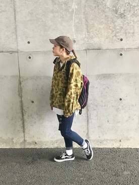 「RNA（アールエヌエー）のアイテム（その他アウター）」を使った、asameさん（レディース・153cm）の秋コーディネート