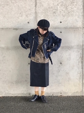 「RNA」｜「アイテム（ハンチング/ベレー帽）」を使った、asameさん（レディース・153cm）の秋コーディネート