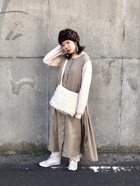 「conges payes ADIEU TRISTESSE（コンジェ ペイエ アデュートリステス）のアイテム」を使った、asameさん（レディース・153cm）の冬コーディネート