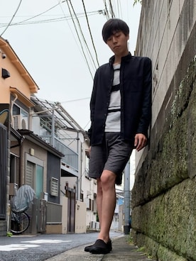 純白さん（メンズ・175cm）の夏コーディネート