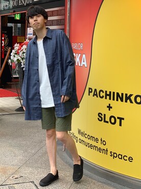 純白さん（メンズ・175cm）の夏コーディネート