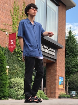 「ENTRA（エントラ）のアイテム」を使った、純白さん（メンズ・174cm）の夏コーディネート