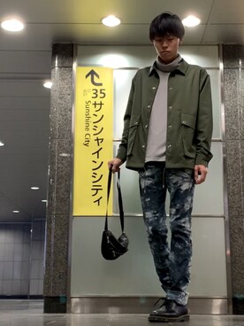 「Johnbull Private labo（ジョンブルプライベートラボ）のアイテム（ブルゾン）」を使った、純白さん（メンズ・174cm）の秋コーディネート