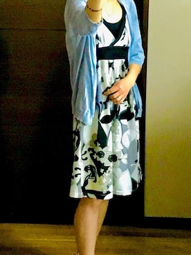 「水色」｜「アイテム（ワンピース/ドレス）」を使った、izumi-ktaさん（レディース・152cm）の春コーディネート