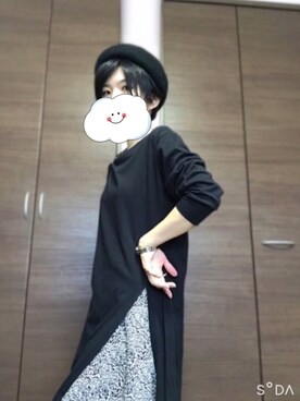 「部屋撮り」｜「アイテム（ハンチング/ベレー帽）」を使った、izumi-ktaさん（レディース・152cm）の秋コーディネート