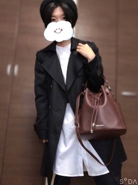 「部屋撮り」｜「アイテム（ハンチング/ベレー帽）」を使った、izumi-ktaさん（レディース・152cm）の秋コーディネート