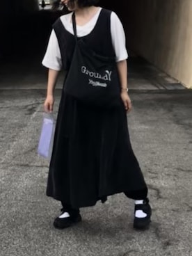 「Yohji Yamamoto（ヨウジヤマモト）のアイテム（トートバッグ）」を使った、Ericaさん（レディース・160cm）の春コーディネート