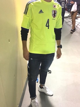 「サッカー」｜「アイテム（アナログ腕時計）」を使った、chonpiさん（メンズ・165cm）の秋コーディネート