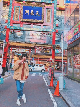 「H&M（エイチ・アンド・エム）のアイテム（ニット/セーター）」を使った、ポメさん（メンズ・177cm）の秋コーディネート