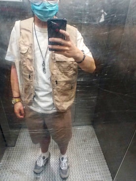 Gu ジーユー のカーゴパンツを使ったメンズ人気ファッションコーディネート 髪型 ロングヘアー Wear