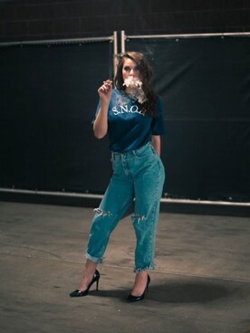 「model」｜Lily さん（レディース・170cm）の冬コーディネート