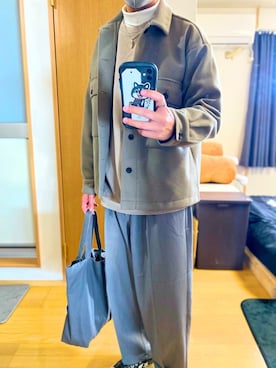 「Confirm（コンファーム）のアイテム（ブルゾン）」を使った、びっきーさん（メンズ・176cm）の冬コーディネート