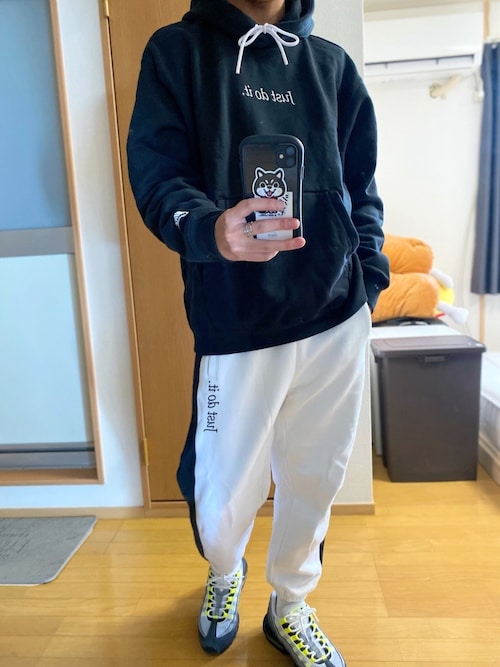 ナイキ スポーツウェア Jdi ユニセックス フリース プルオーバー パーカー Nikeを使ったメンズ人気ファッションコーディネート Earch