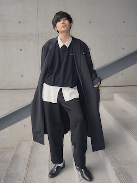 「DRESSEDUNDRESSED（ドレスドアンドレスド）のアイテム（ジャケット/アウター）」を使った、岡本 大護さん（メンズ・178cm）の秋コーディネート