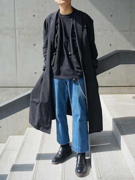 「DRESSEDUNDRESSED（ドレスドアンドレスド）のアイテム（ジャケット/アウター）」を使った、岡本 大護さん（メンズ・178cm）の秋コーディネート