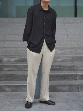 「shiyoh」｜「アイテム（スリッポン）」を使った、岡本 大護さん（メンズ・180cm）の夏コーディネート