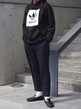 「MFK（エムエフケー）のアイテム」を使った、岡本 大護さん（メンズ・180cm）の秋コーディネート