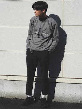 「MFK（エムエフケー）のアイテム」を使った、岡本 大護さん（メンズ・180cm）の冬コーディネート