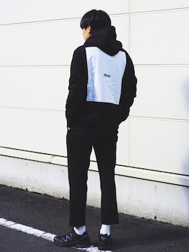 「MFK（エムエフケー）のアイテム」を使った、岡本 大護さん（メンズ・180cm）の冬コーディネート