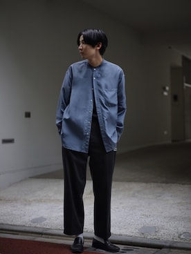 「BlackEyePatch（ブラックアイパッチ）のアイテム（スラックス）」を使った、岡本 大護さん（メンズ・180cm）の夏コーディネート