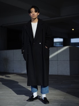 岡本 大護さん（メンズ・180cm）の冬コーディネート