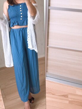 「フォロバ」｜「アイテム（ワンピース/ドレス）」を使った、すずらんさん（レディース・159cm）の夏コーディネート