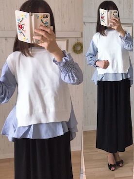 「ナチュラル」｜「アイテム（アンサンブル）」を使った、すずらんさん（レディース・159cm）の秋コーディネート