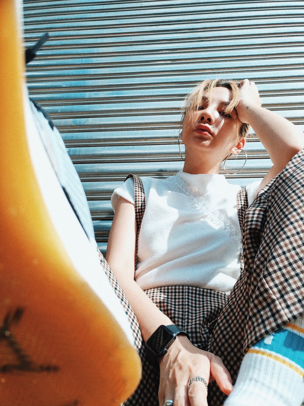 「ZARA、GU、kirbykuo、kbkstyle」｜「GUのアイテム（トップス、ホワイト系）」を使った、kirbykuoさん（レディース・165cm）の夏コーディネートの1枚目の写真