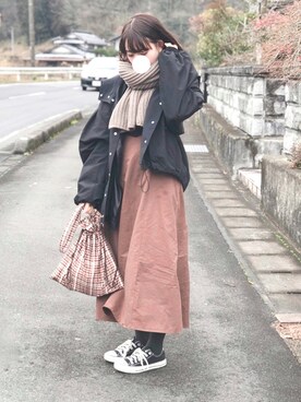 「kastane_ootd」｜「アイテム（ブルゾン）」を使った、Tane🌷さん（レディース・159cm）の冬コーディネート