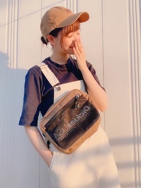「Carhartt（カーハート）のカーハート ストラップバックキャップ ODESSA  CHARHARTT（キャップ）」を使った、Tane🌷さん（レディース・160cm）の夏コーディネート