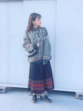 「SENSE OF PLACE by URBAN RESEARCH（センスオブプレイスバイアーバンリサーチ）のヴィンテージライクミニショルダーバッグ（ショルダーバッグ）」を使った、Tane🌷さん（レディース・159cm）の冬コーディネート