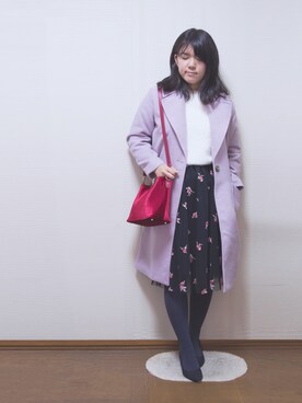 「福袋コーデ」｜「アイテム（ジャケット/アウター）」を使った、りと(旧にーな)さん（レディース・158cm）の冬コーディネート