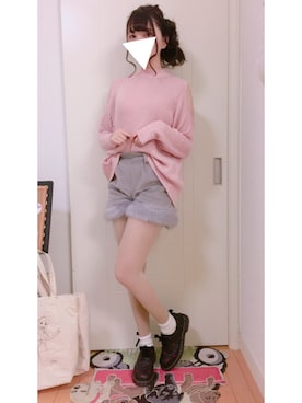 「ヘアメイク」｜も ち ໒꒱· ﾟさん（レディース・158cm）の冬コーディネート