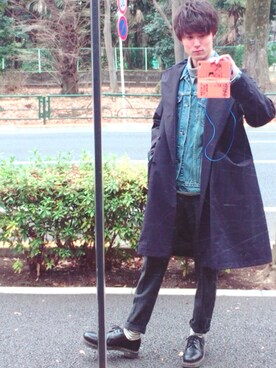 satoshiさんの「デニムジャケット インディゴブルー CONE MILLS 13.5oz」を使ったコーディネート