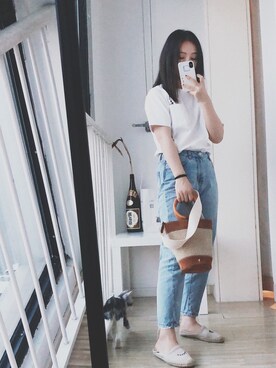 「SOLUDOS（ソルドス）のアイテム」を使った、微博：蓓呗さん（レディース・158cm）の春コーディネート