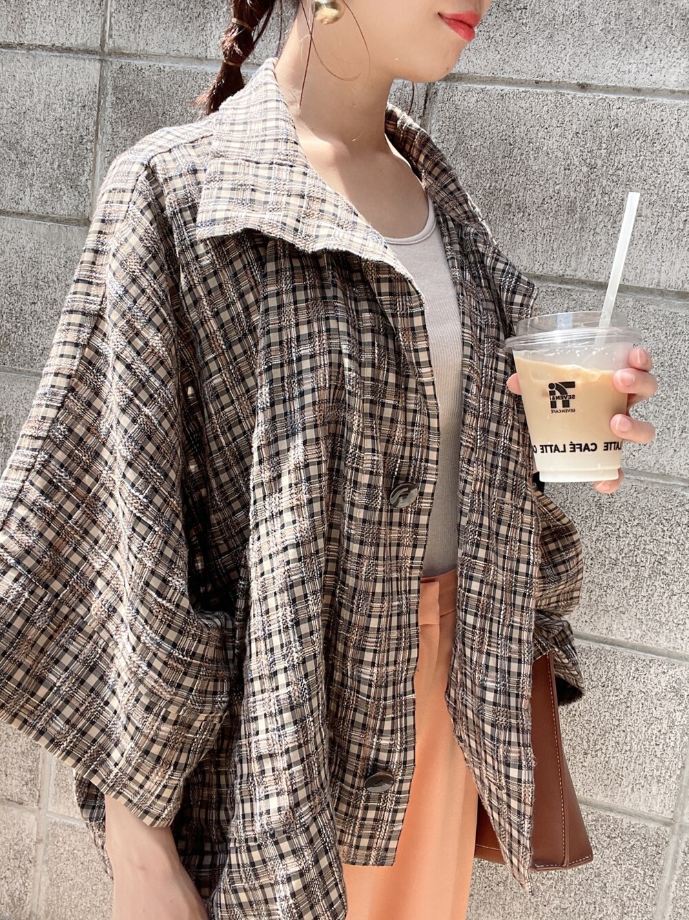 SEE-THROUGH CHECK OVER SHRIT JACKET クラネ | bliss-spafizioterapi.com