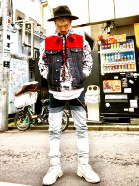 「ami（アミ）のアイテム（ジャケット/アウター）」を使った、山下竜也さん（メンズ・170cm）の春コーディネート