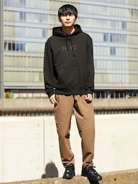 「MACOBER（マコバ）のアイテム」を使った、中山さん（メンズ・177cm）の春コーディネート