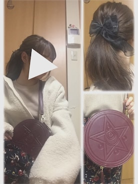「ワッフルニット」｜「アイテム（ブルゾン）」を使った、もちもちの木さん（レディース・156cm）の春コーディネート