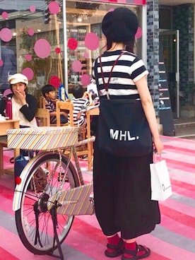 「アイテム（サスペンダー）」を使った、F⋓﻿-K△さん（レディース・167cm）の夏コーディネート