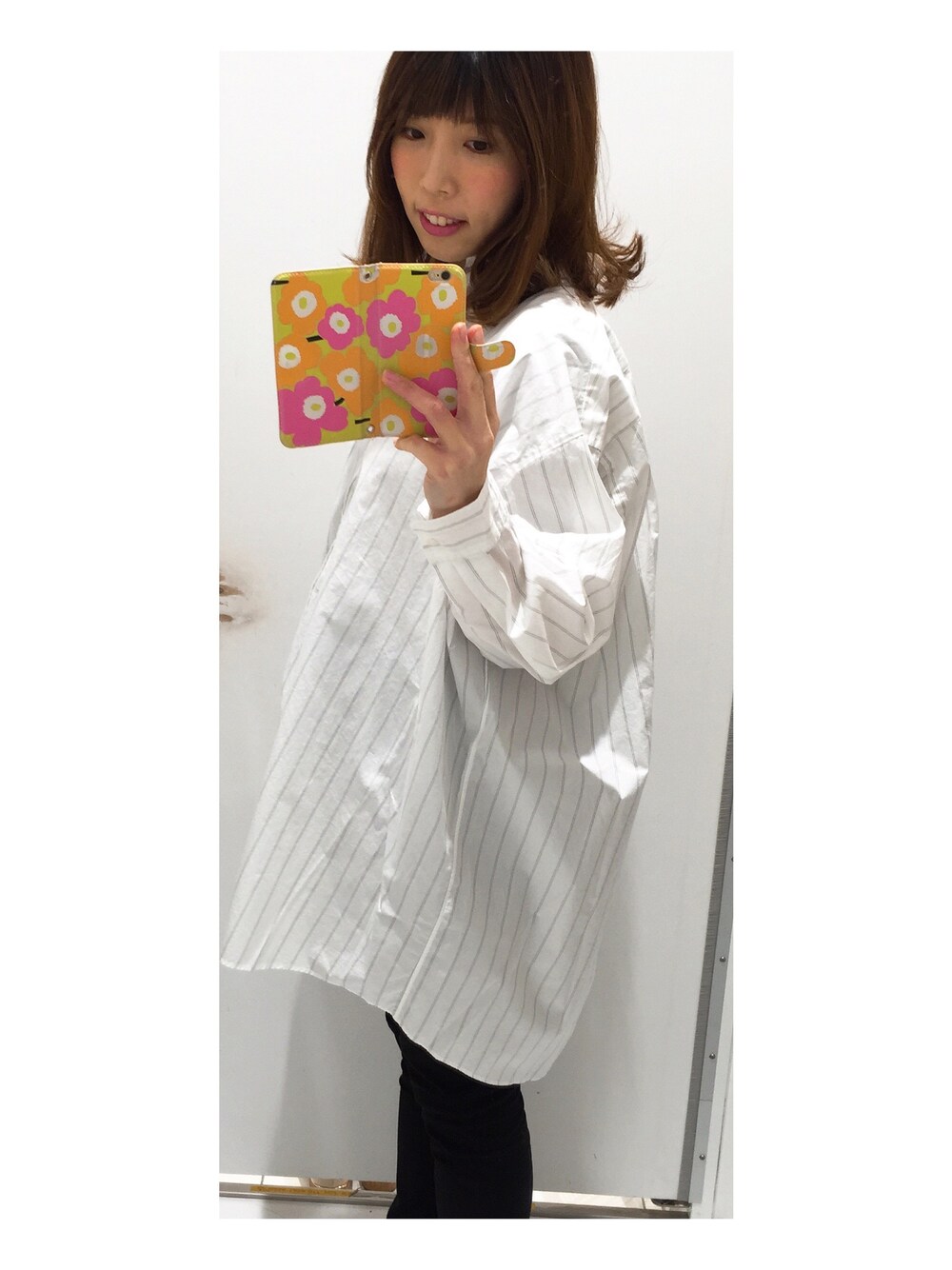 「ユニクロ、シャツスタイル、春コーデ」｜「UNIQLOのアイテム（シャツ/ブラウス、ホワイト系）」を使った、nicoさん（レディース・162cm）の春コーディネートの1枚目の写真