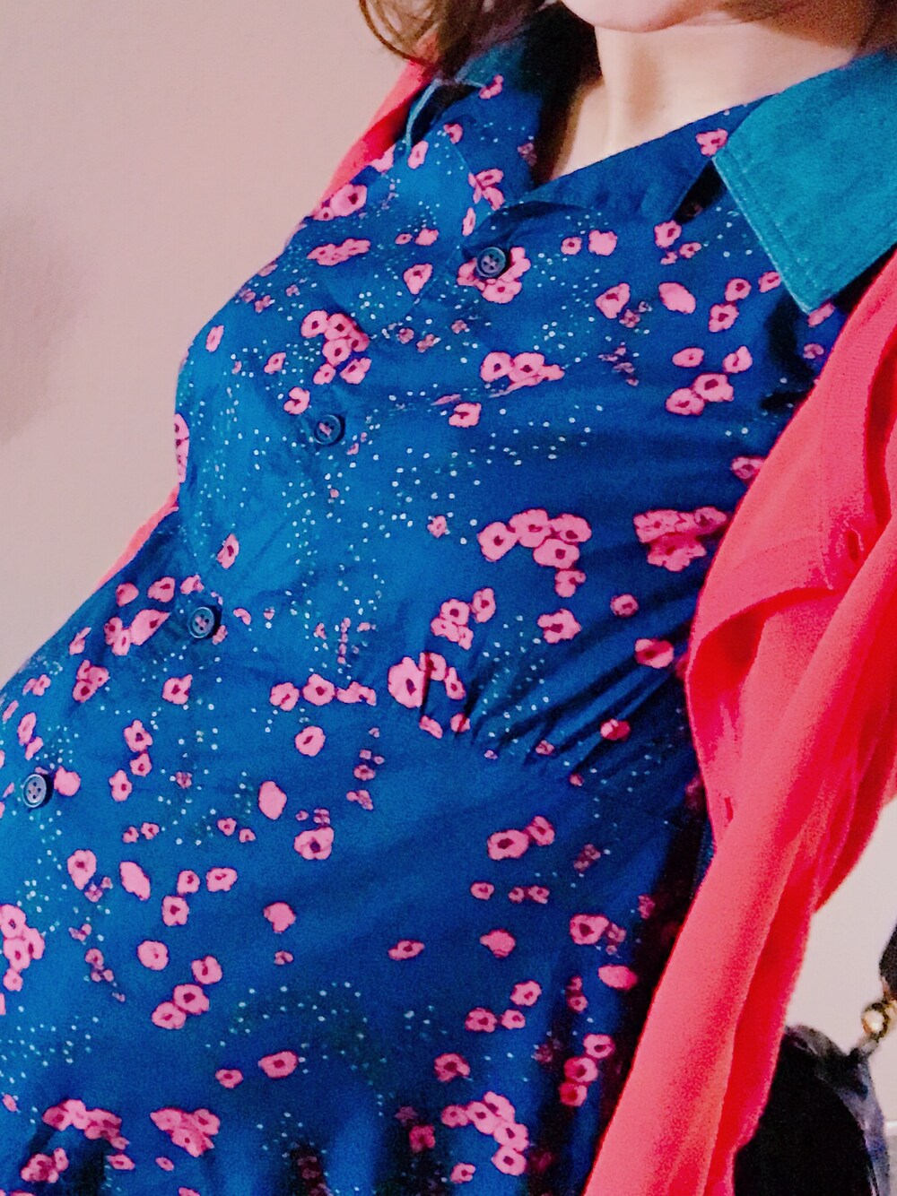 「ワンピース、花柄」｜「ROSE BUDのアイテム（ワンピース、ブルー系）」を使った、nicoさん（レディース・162cm）の夏コーディネートの1枚目の写真