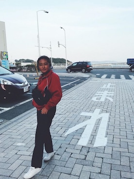 「VOLCOM（ボルコム）のアイテム（バッグ）」を使った、sarawakitsさん（レディース・153cm）の冬コーディネート