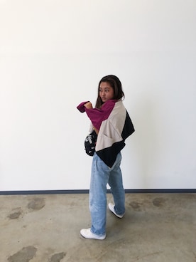 「VOLCOM（ボルコム）のアイテム（バッグ）」を使った、sarawakitsさん（レディース・153cm）の春コーディネート